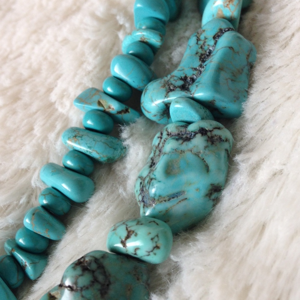 GENUINE BISBEE TURQUOISE double strand necklace - Picture 4 of 5